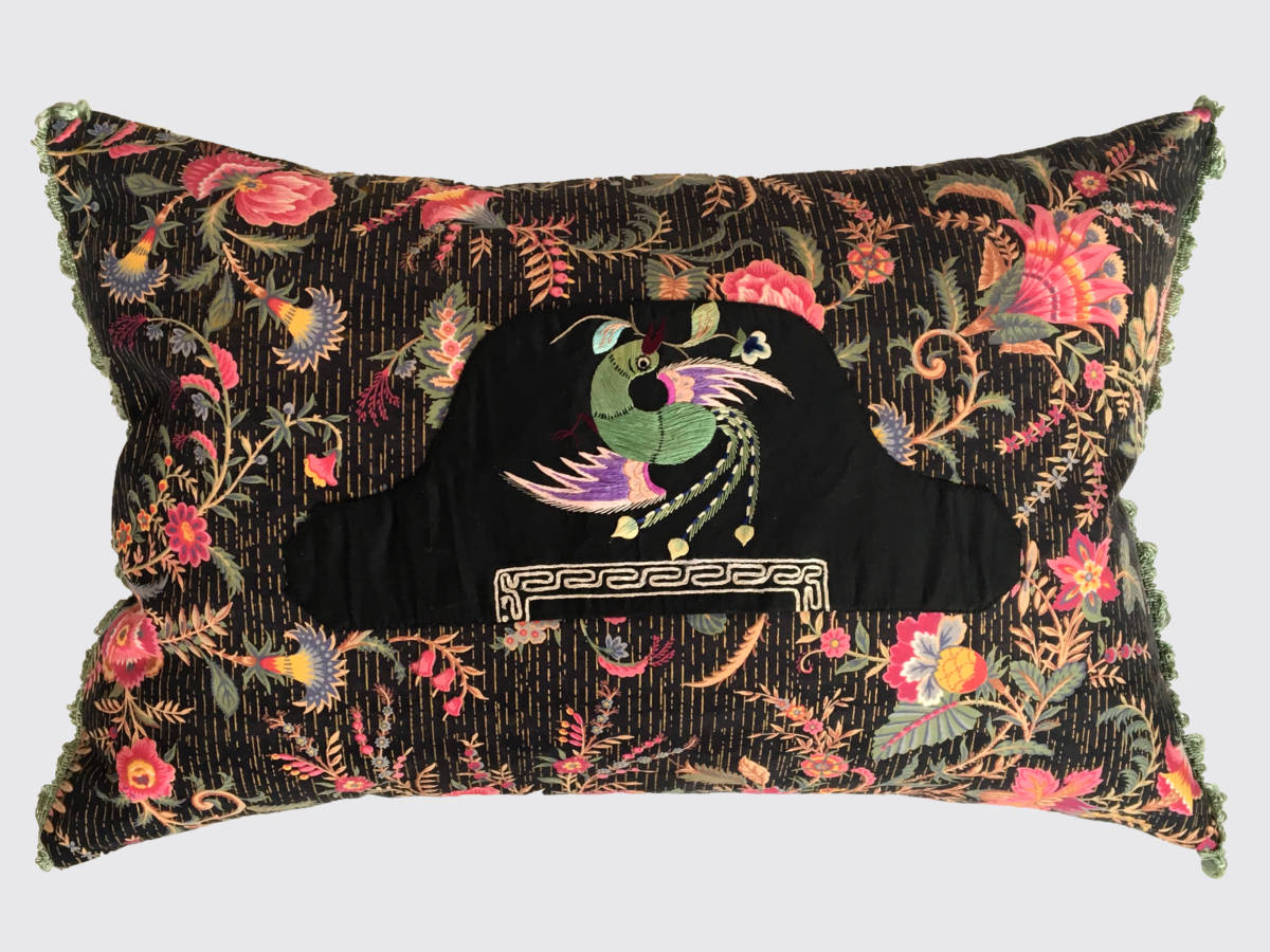 40x60cm voorzijde: Franse katoen ± 1870 met Chinees hoedje (sold)